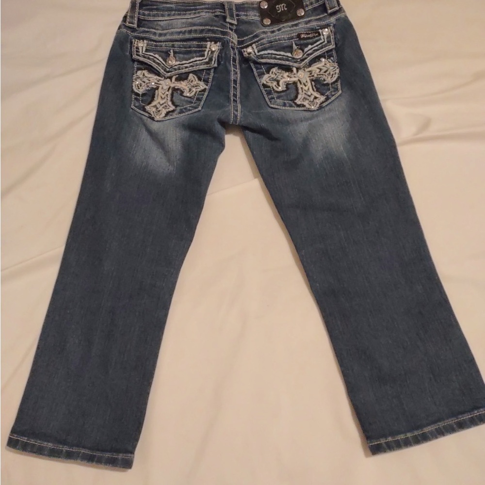 Stylish Blue Embroidered Women's Miss Me Jeans